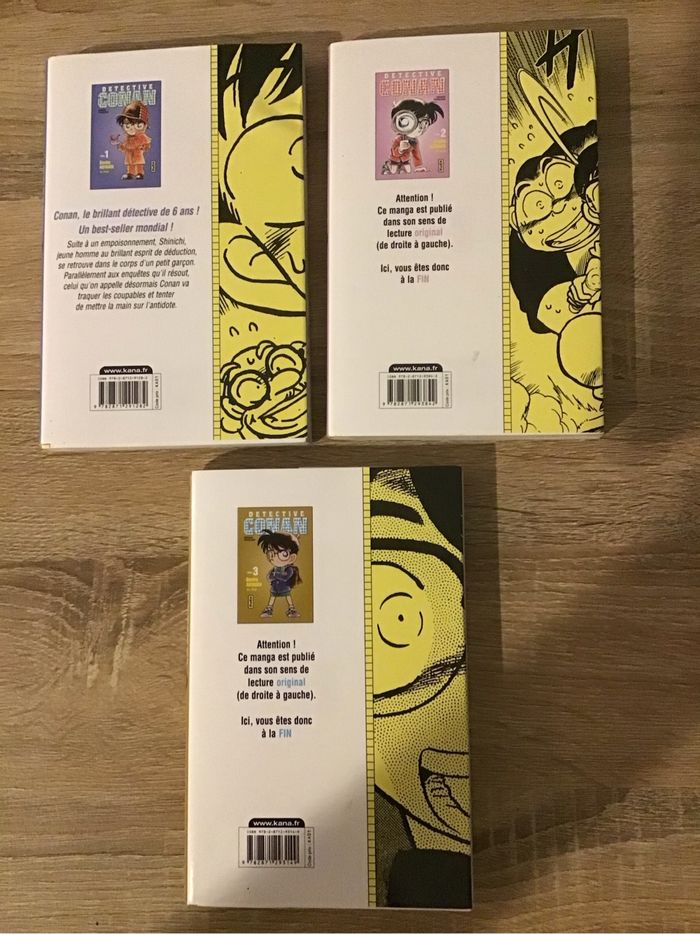 Lot 3 mangas Détective Conan livres collection Kana - photo numéro 2