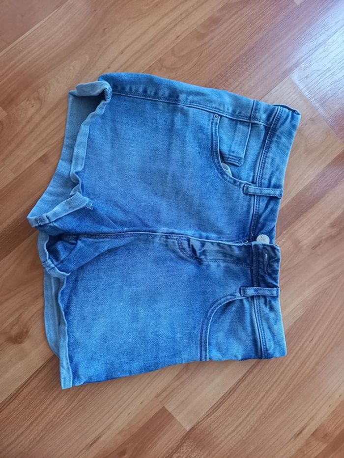 Short taille haute en jean - photo numéro 4