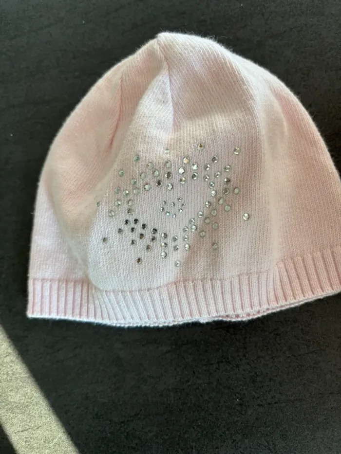 Bonnet coton bébé fille rose - photo numéro 2