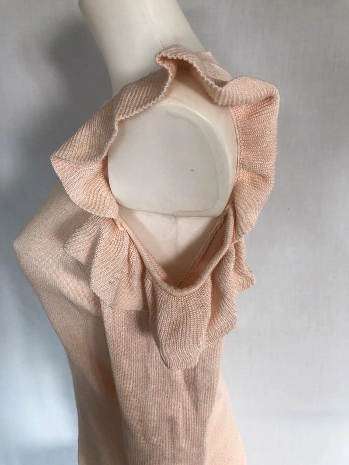 Haut rose pâle épaules dénudées volantées H&M bon état taille S / 36 38 - photo numéro 8