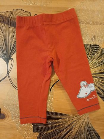 Legging rouge "souris" _ 3 mois 