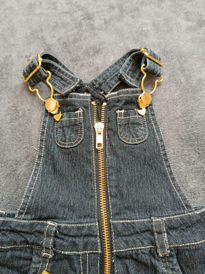 Robe salopette jean noir - photo numéro 3