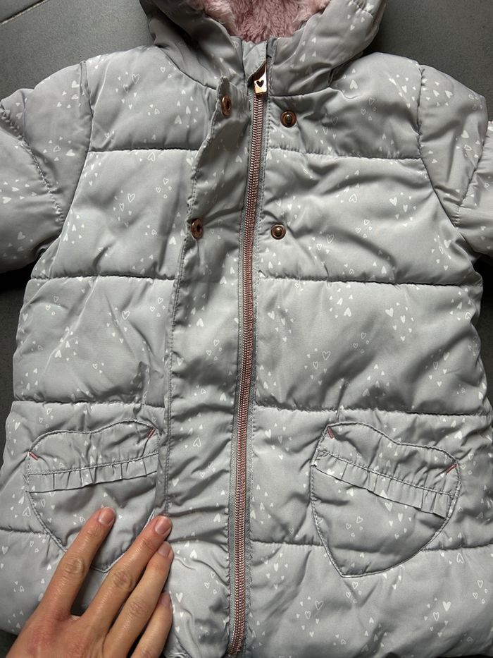 Doudoune doublée polaire cœurs bébé fille c&a - photo numéro 3