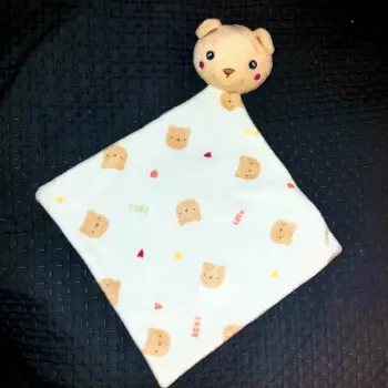 Doudou plat ours blanc marron coeur, love, home, Primark