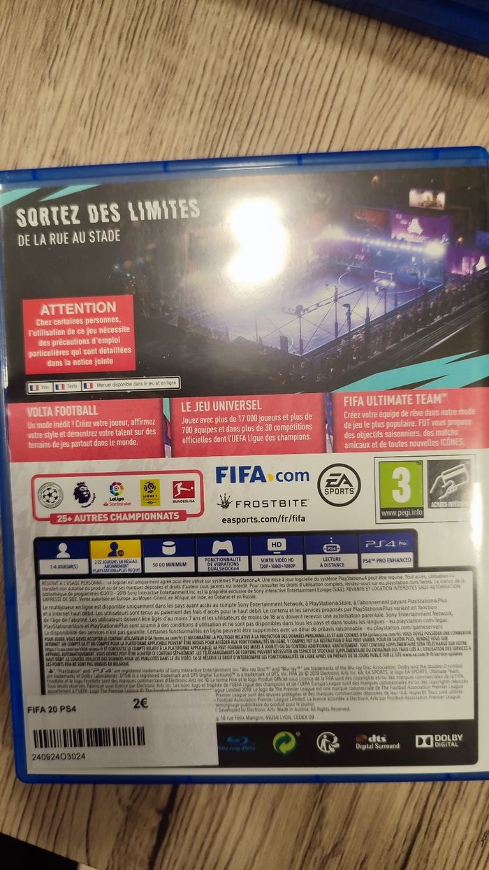 FIFA 20 ps4 - photo numéro 3