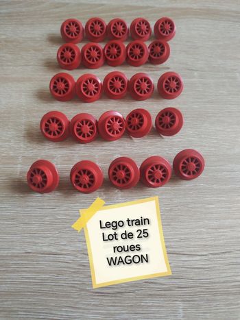 Lego train lot 25 roues wagon