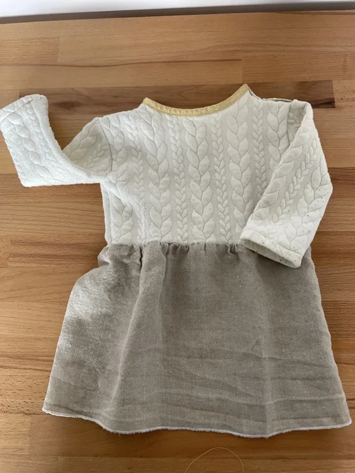 Robe lin et sweat torsadé - photo numéro 2