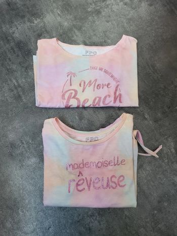 Lot 2 tshirt/top fille 10 ans FPC très bon état