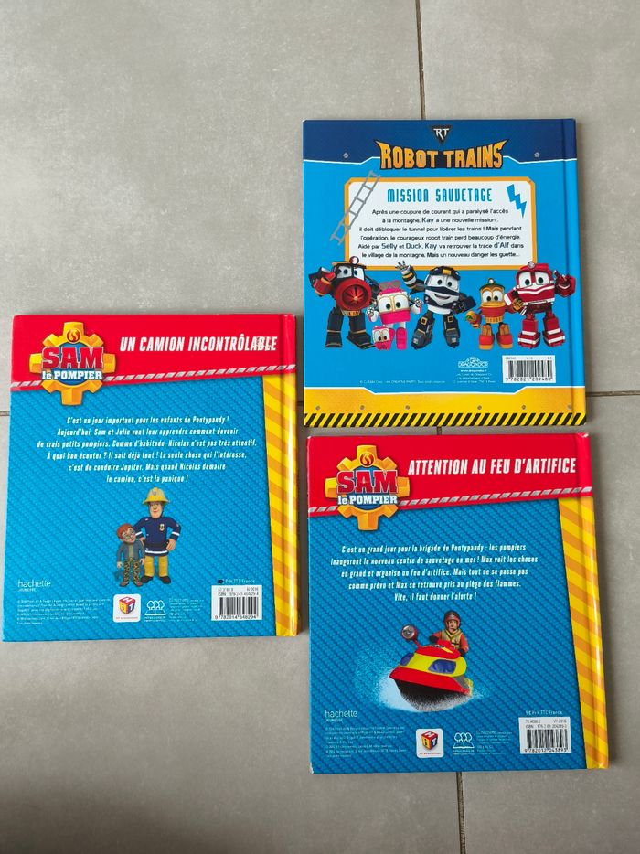 Lot 3 livres robot et pompier - photo numéro 4