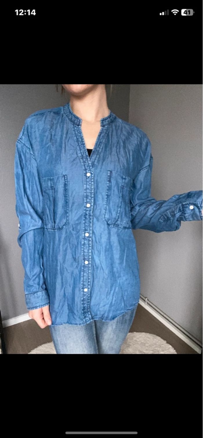 Chemise  bleu c’est beau la vie en taille s