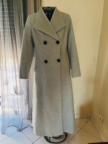 Manteau long femme gris Taille L - 40