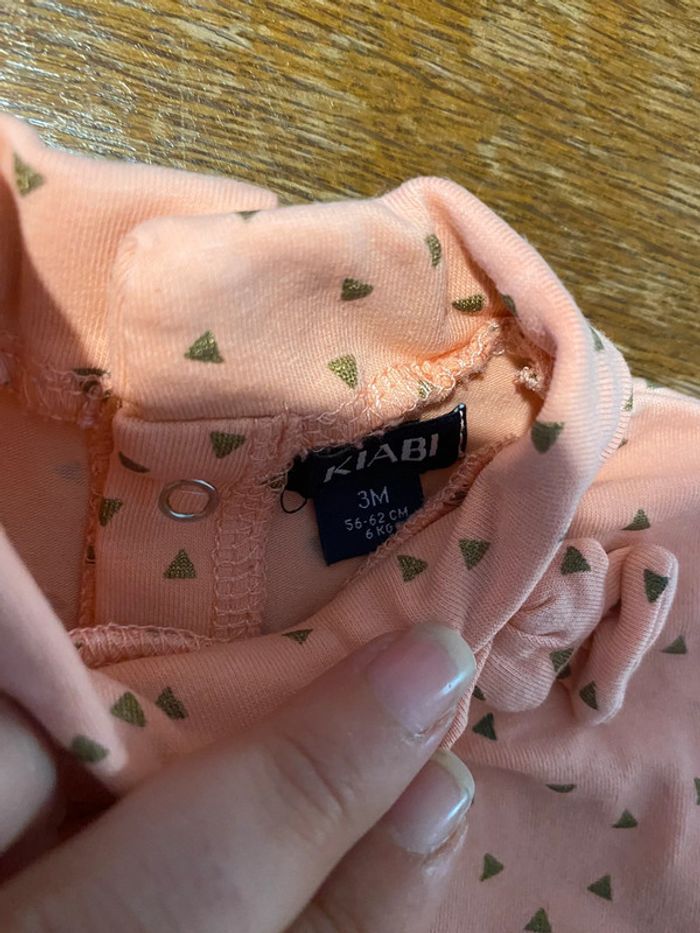 T-shirt col roulé abricot - photo numéro 2