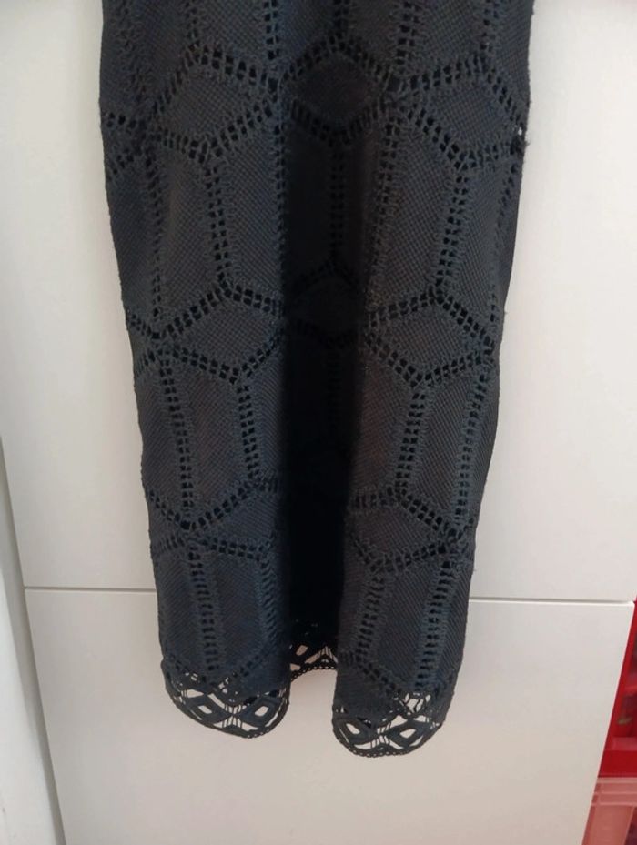 Robe midi noire guipure taille 34 - photo numéro 4