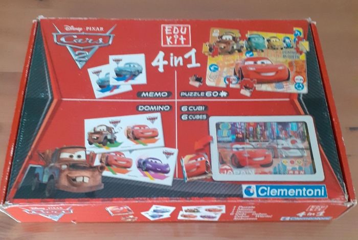 Boîte 4 jeux éducatifs Cars