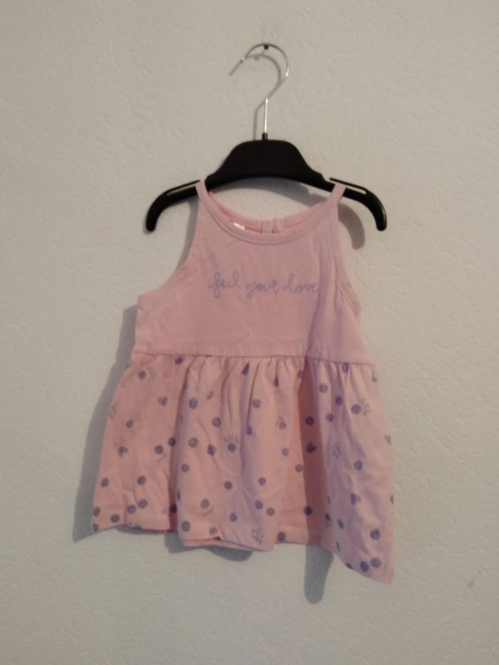 débardeur tunique rose fille 18 mois lefties baby