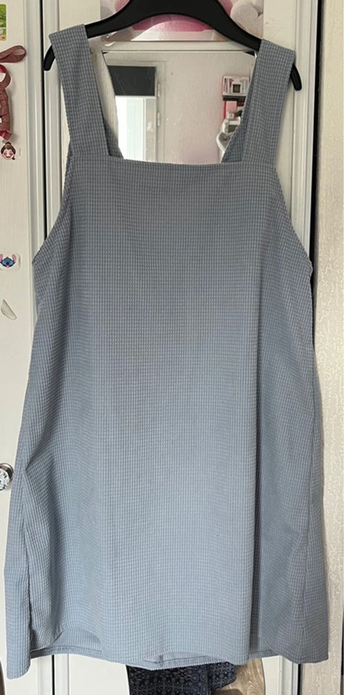 Robe salopette en velours côtelé , bleu clair, SHEIN, S - photo numéro 5