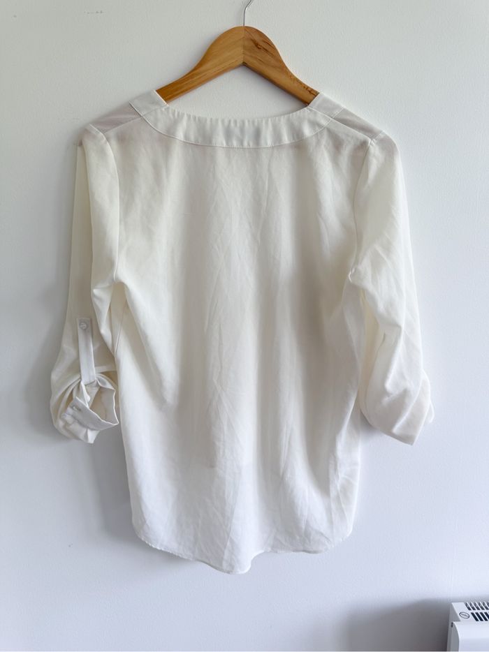 Blouse manches 3/4 crème atmosphère taille 38 M - photo numéro 3
