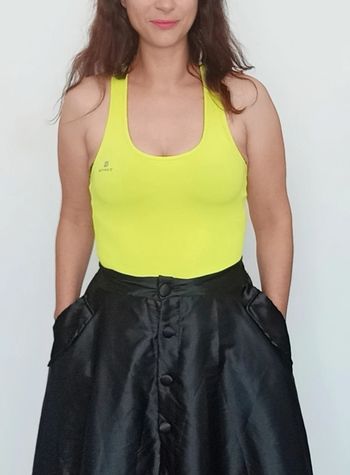 Top dos nageur jaune fluo taille 36