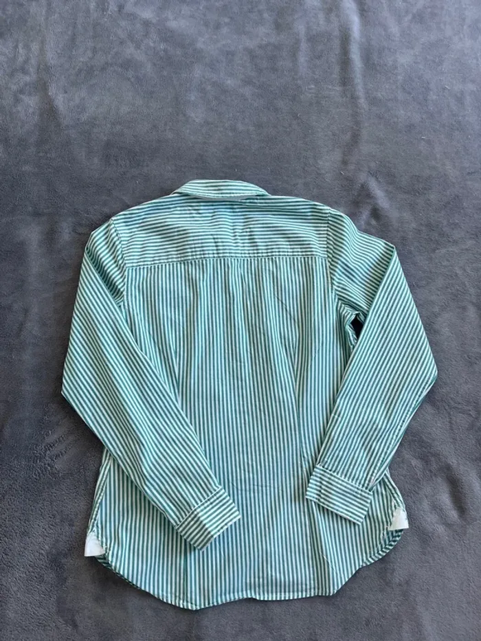 Chemise Polo Ralph Lauren Rayée Vert & Blanc – Taille S - photo numéro 5