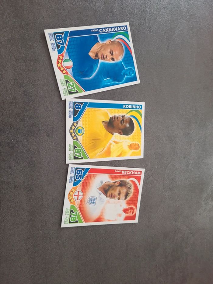 Carte foot Beckham cannavaro et robinho