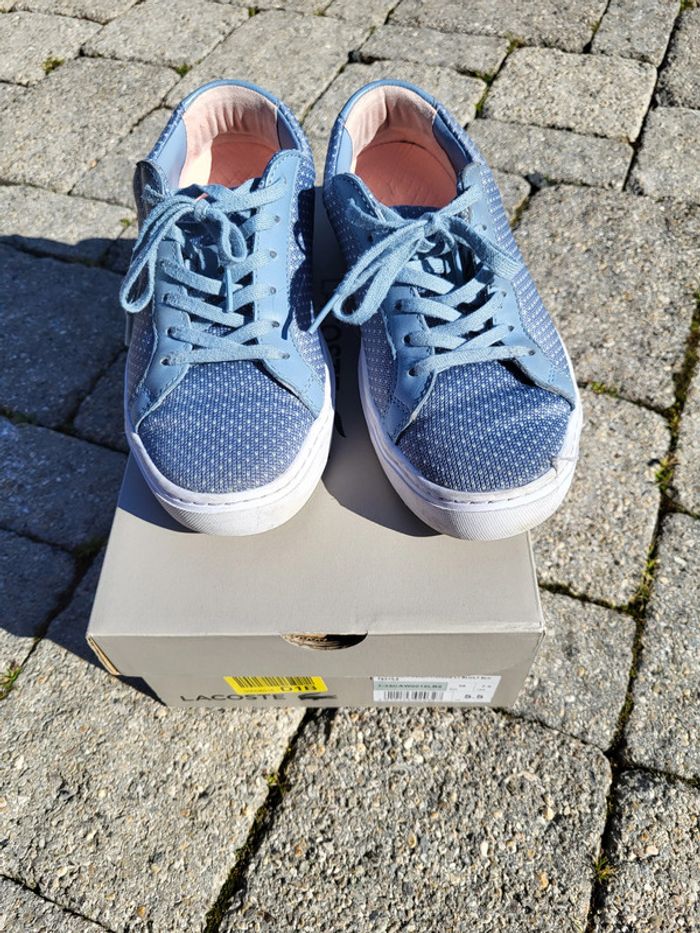 Baskets bleues Lacoste T39