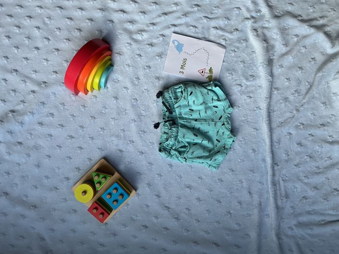 short turquoise motifs surf lien de serrage taille élastique 3 mois lulu castagnette