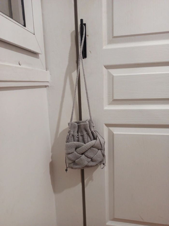 Sac à main bourse en laine - photo numéro 3