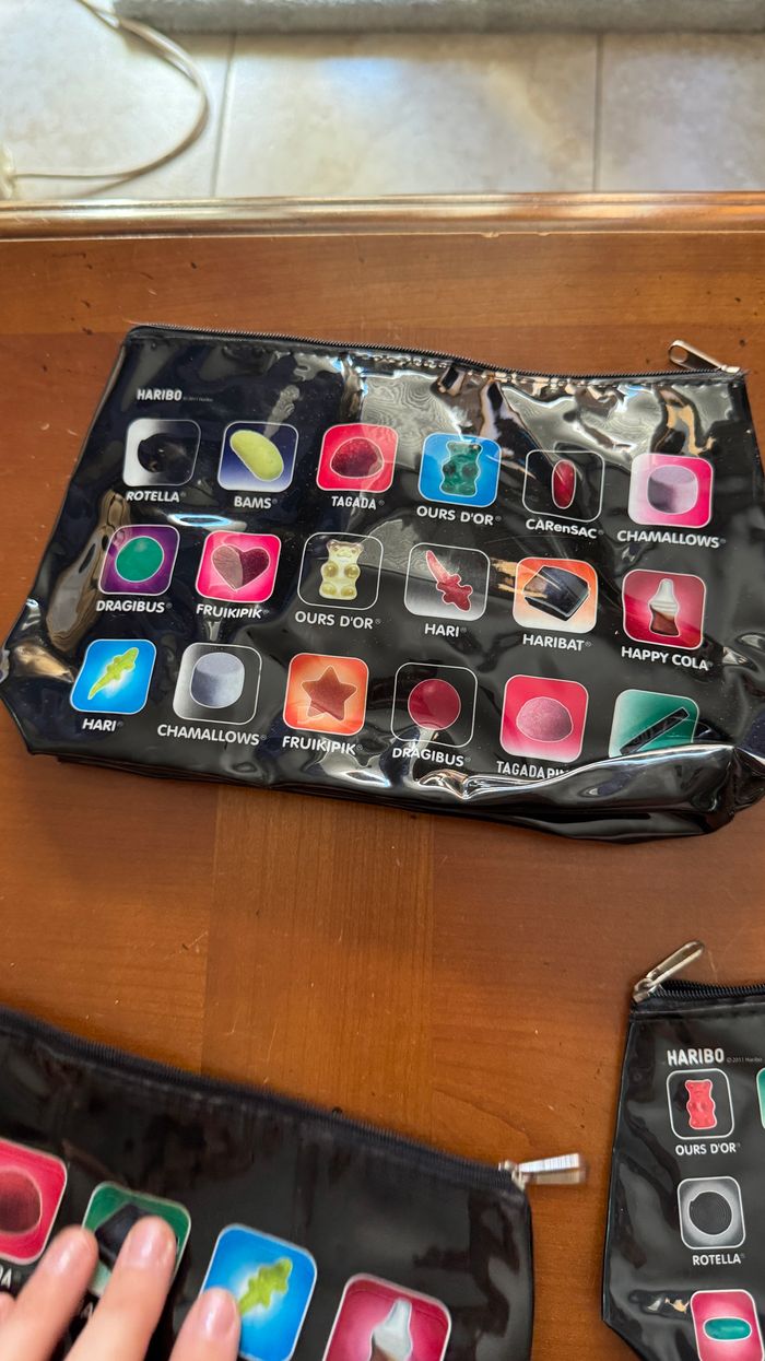 Ensemble de 3 petits sacs ou trousse Haribo - photo numéro 3