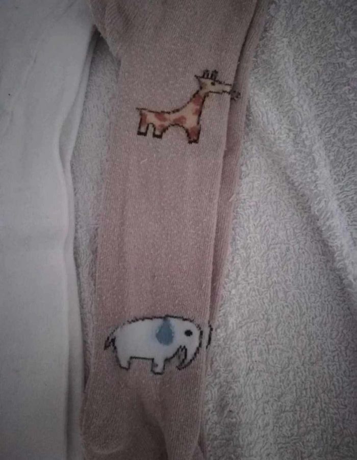 Lot de 2 collants 74-80 fille - photo numéro 2