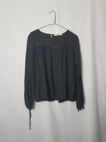Blouse noire en coton