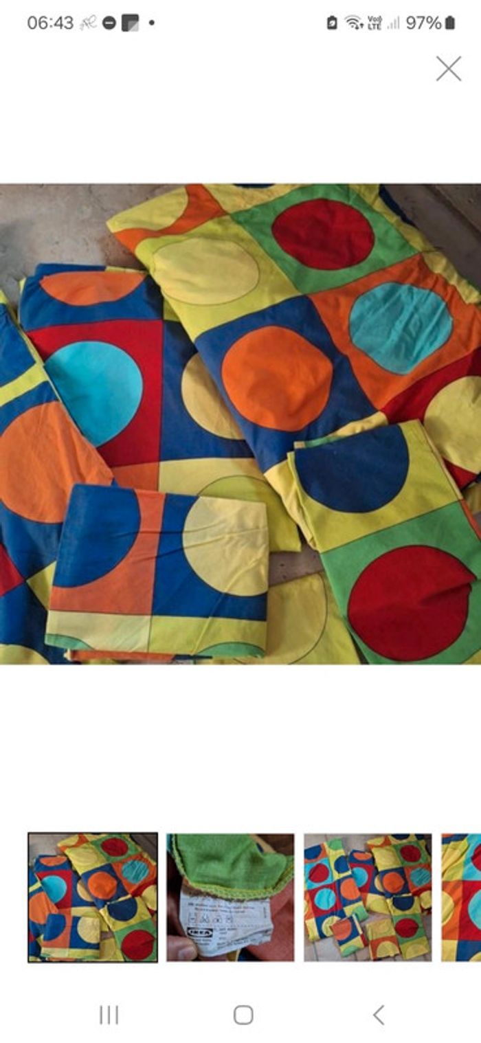 Lot de 3 parures lit enfant ikea - photo numéro 6