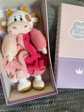 Doudou vache rose Lisette Bebe Malice Que Du Bonheur