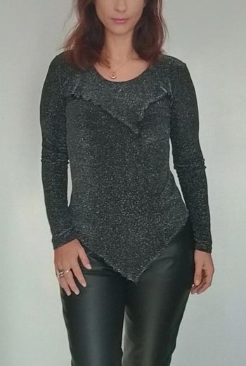 Haut manches longues pailleté brillant TU