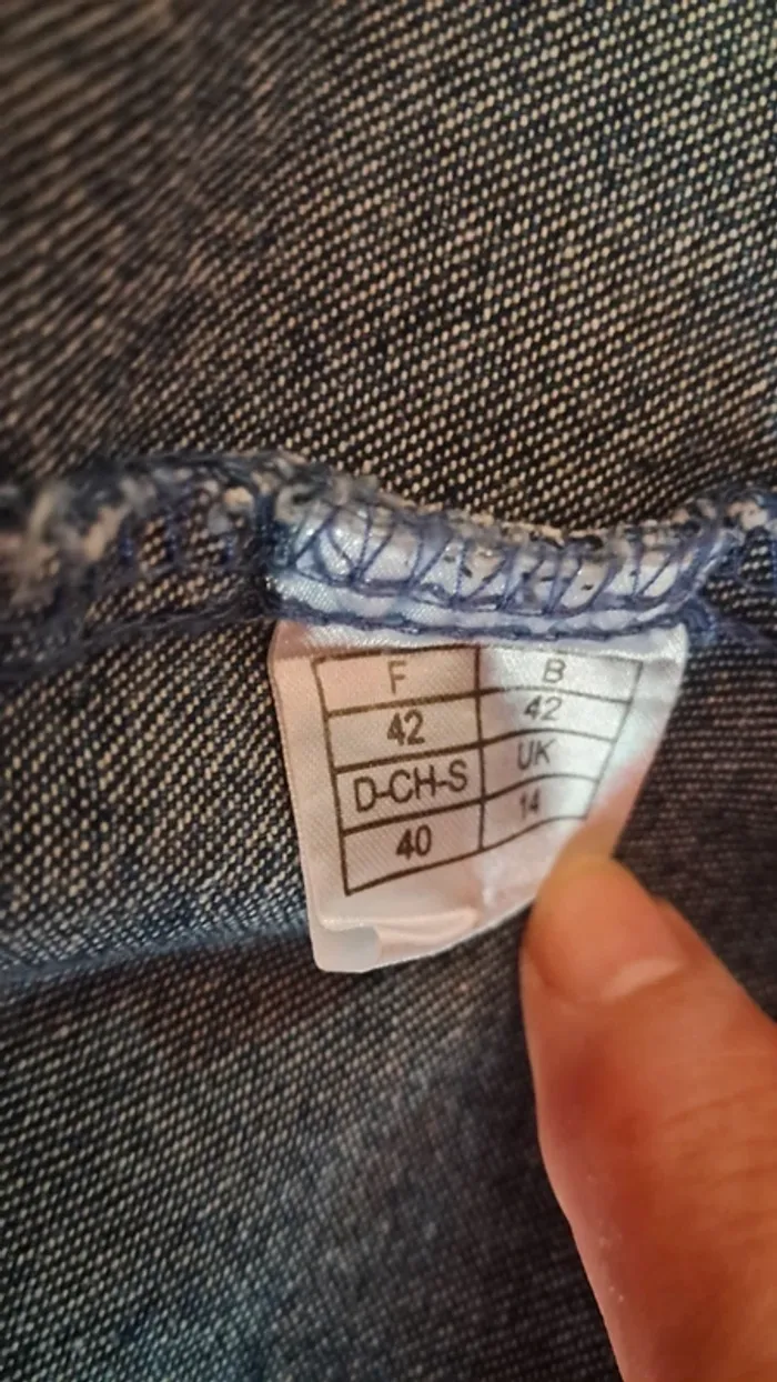 Ensemble pantacourt jean 40/42 Daxon - photo numéro 6