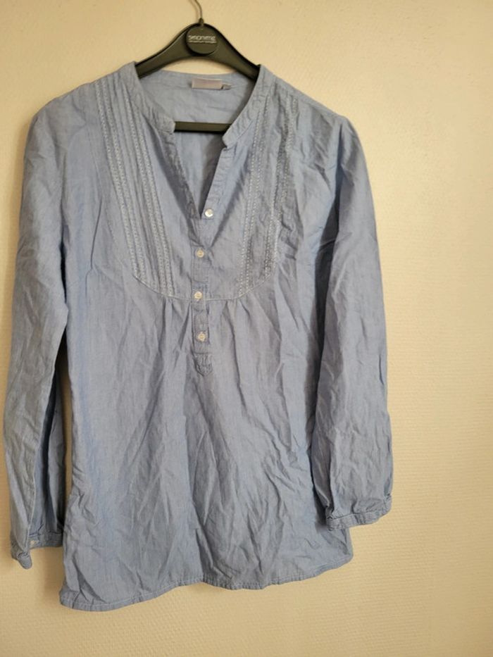 Chemise rayée bleu et blanc - photo numéro 3