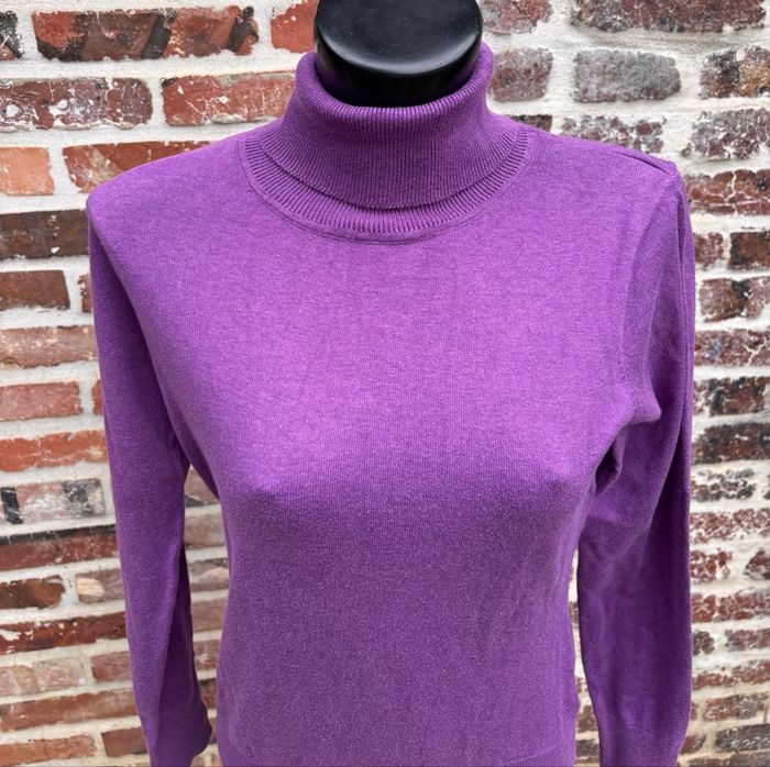 Pull col roulé violet T38 • Yessica - photo numéro 2
