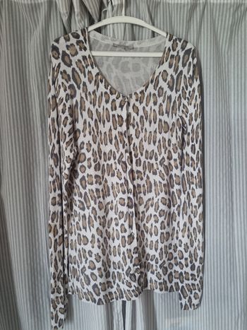 Gilet long léopard