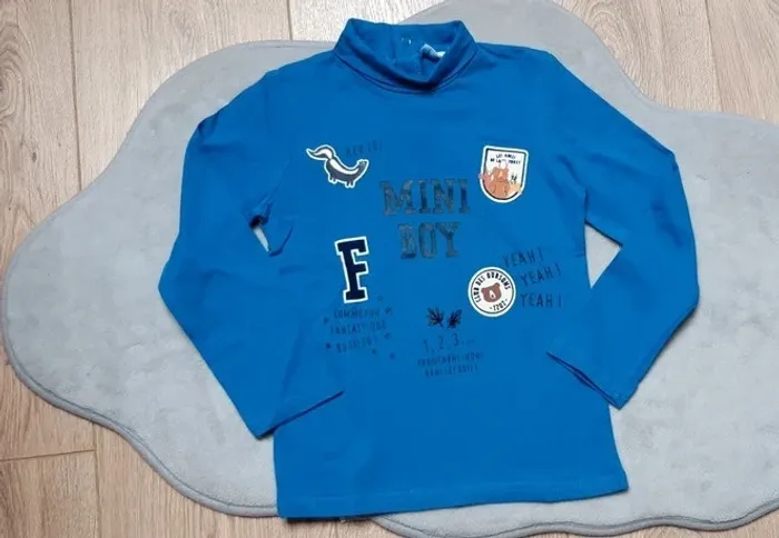 Sous-pull gémo bleu "mini boy" 3 ans neuf jamais porté