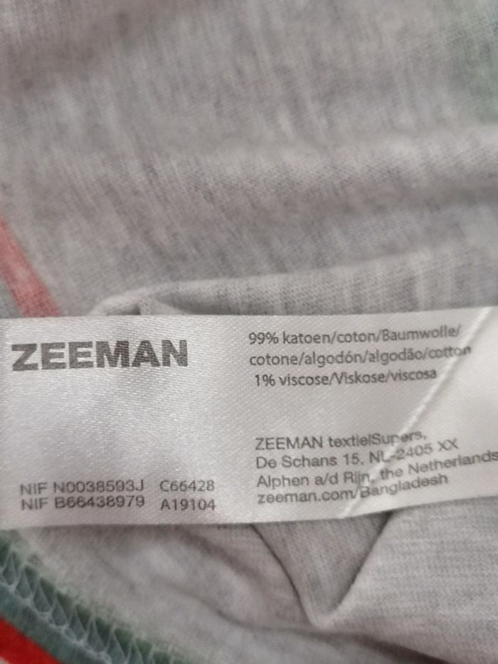 Tee-shirt gris rayé couleurs été M pour un 14.16ans (mesures en photos - photo numéro 2