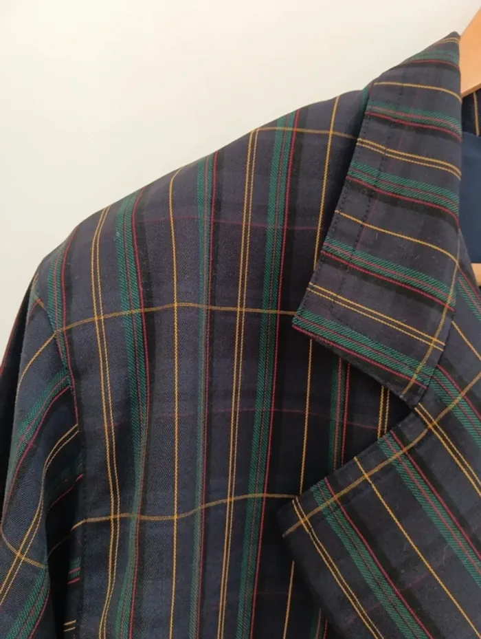 Blouson vintage à carreaux - photo numéro 4