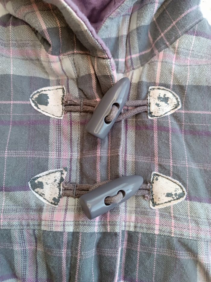 🔸 Manteau Style Écossais Gris & Rose – Creeks 6 Mois 🔸 - photo numéro 7