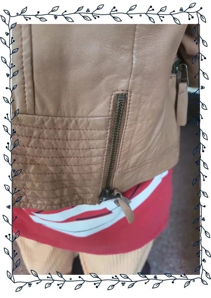 Veste en cuir marron - photo numéro 5