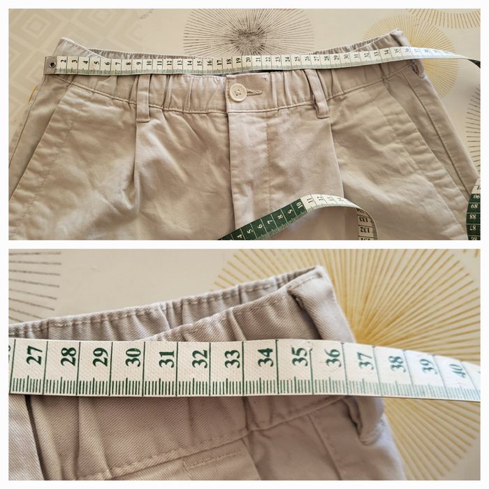 H&M Pantalon TEurXS- Beige -Coupe Regular Fit avec Taille à Passants, Elastiquée & Cordon en TBE - photo numéro 6