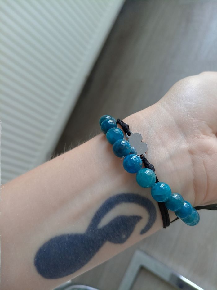 Bracelet bleu apatite - photo numéro 4