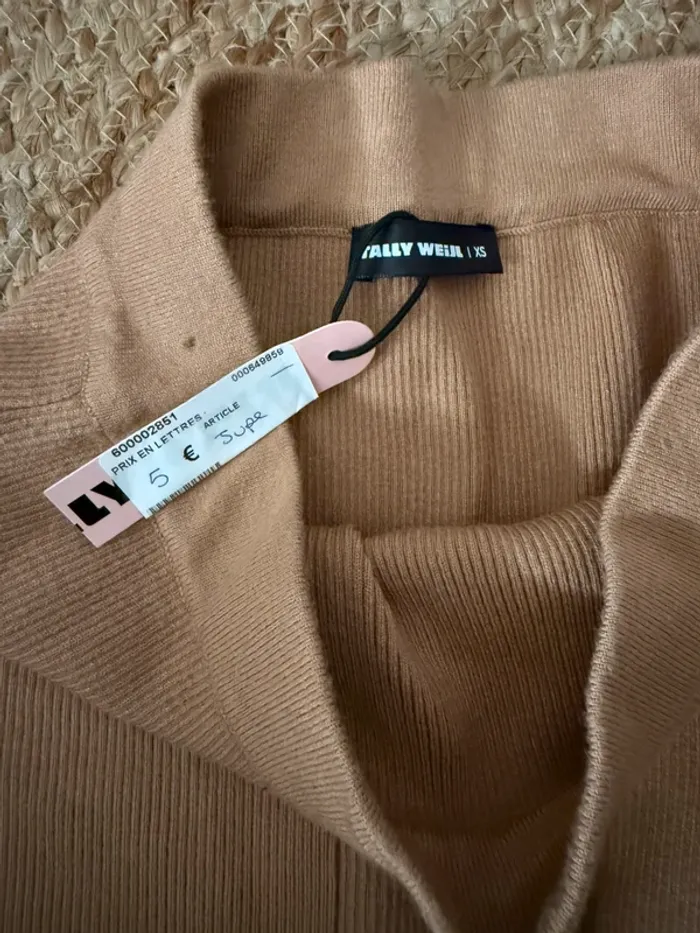 Jupe Courte Côtelée Beige Tally Weijl - XS - photo numéro 3