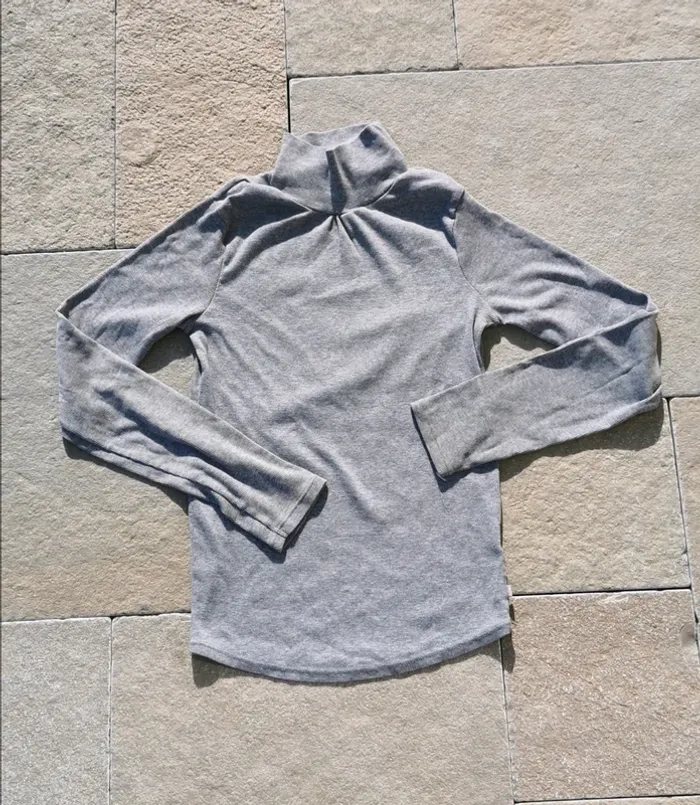 Tee-shirt sous pull col Okaïdi gris 14 ans