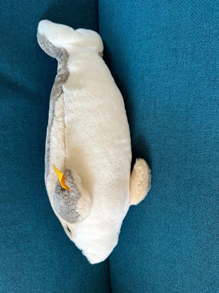 Peluche vintage Dauphin Steiff 32cm doudou collection gris poisson baleine mer océan - photo numéro 5