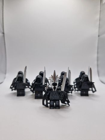 Figurines type lego Roi D'angmar et 8 Nazguls seigneur des anneaux