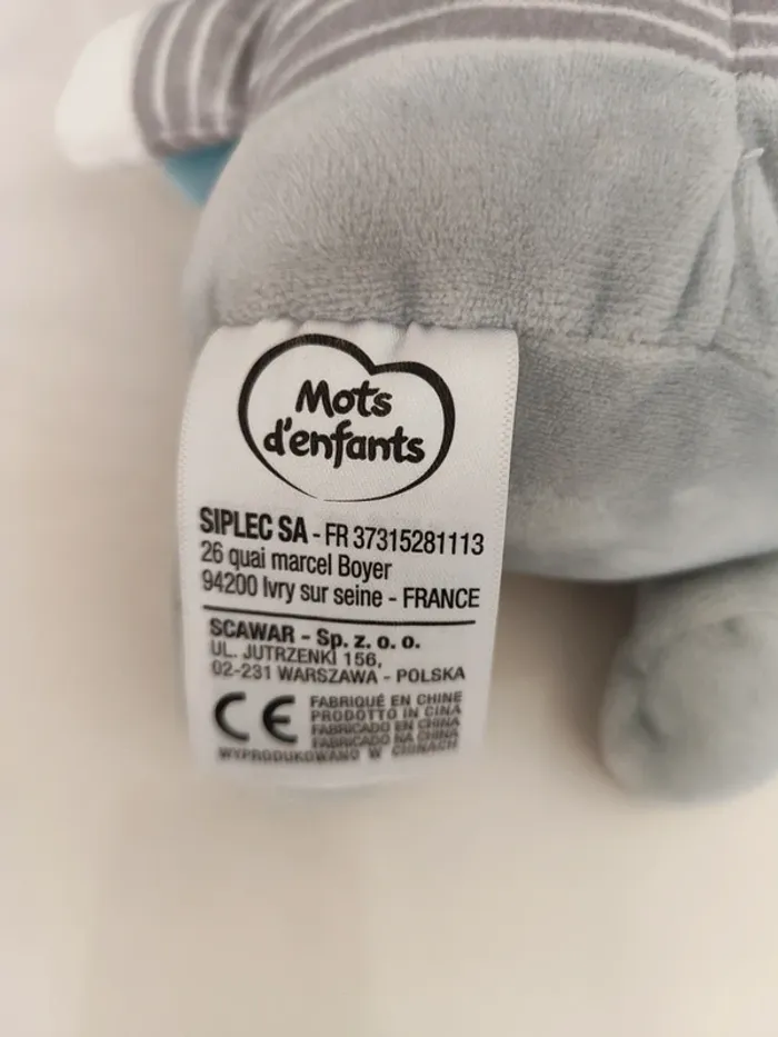 Doudou chat mots d'enfants - photo numéro 3