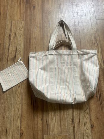 Grand Tote bag Sézane et pochette assortie 